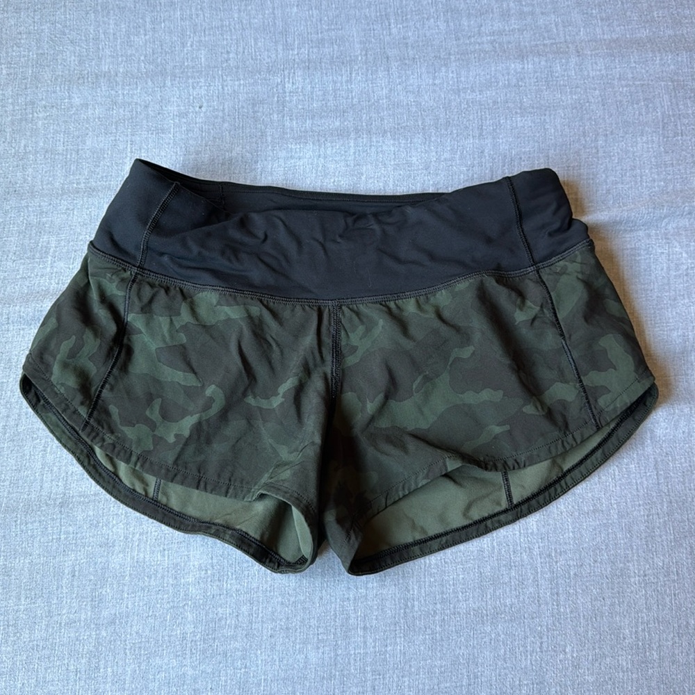 Lululemon speed it up short 2.5’ regular length.